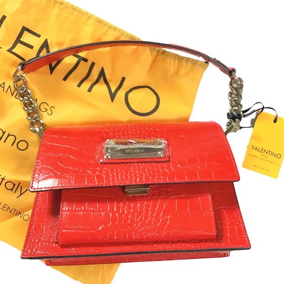 Mario Valentino Handbags - Valentino Clutch Crossbody Bag Red Croc